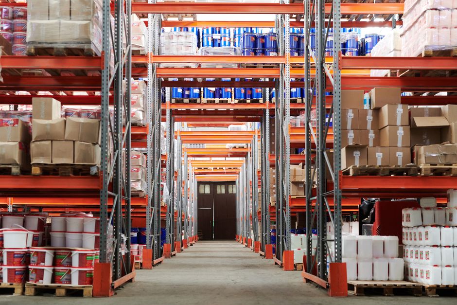 Warehouse Clearance — illustrative stock photo (not a customer job)